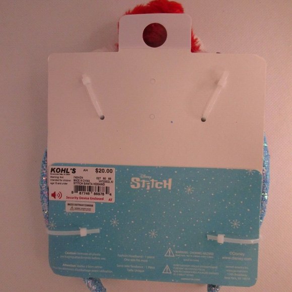 Disney Lilo & Stitch Fashion Santa Headband Girls Christmas dress-up costume New - Picture 8 of 8
